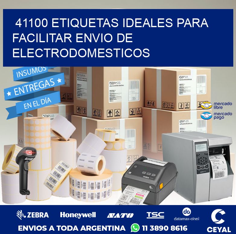 41100 ETIQUETAS IDEALES PARA FACILITAR ENVIO DE ELECTRODOMESTICOS
