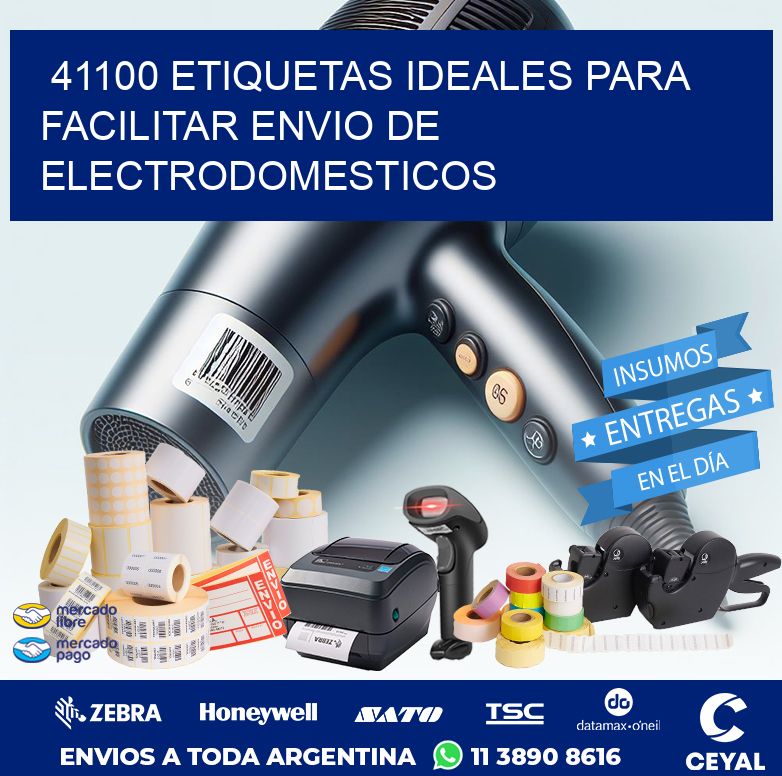 41100 ETIQUETAS IDEALES PARA FACILITAR ENVIO DE ELECTRODOMESTICOS