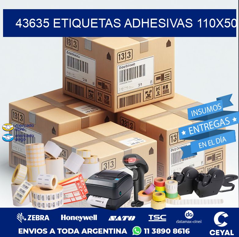 43635 ETIQUETAS ADHESIVAS 110X50