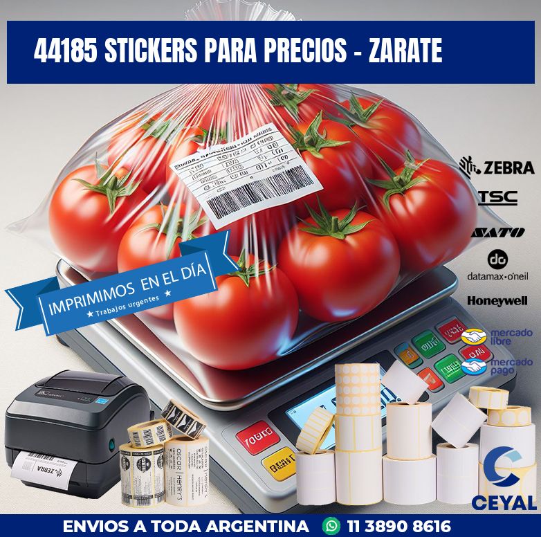 44185 STICKERS PARA PRECIOS - ZARATE