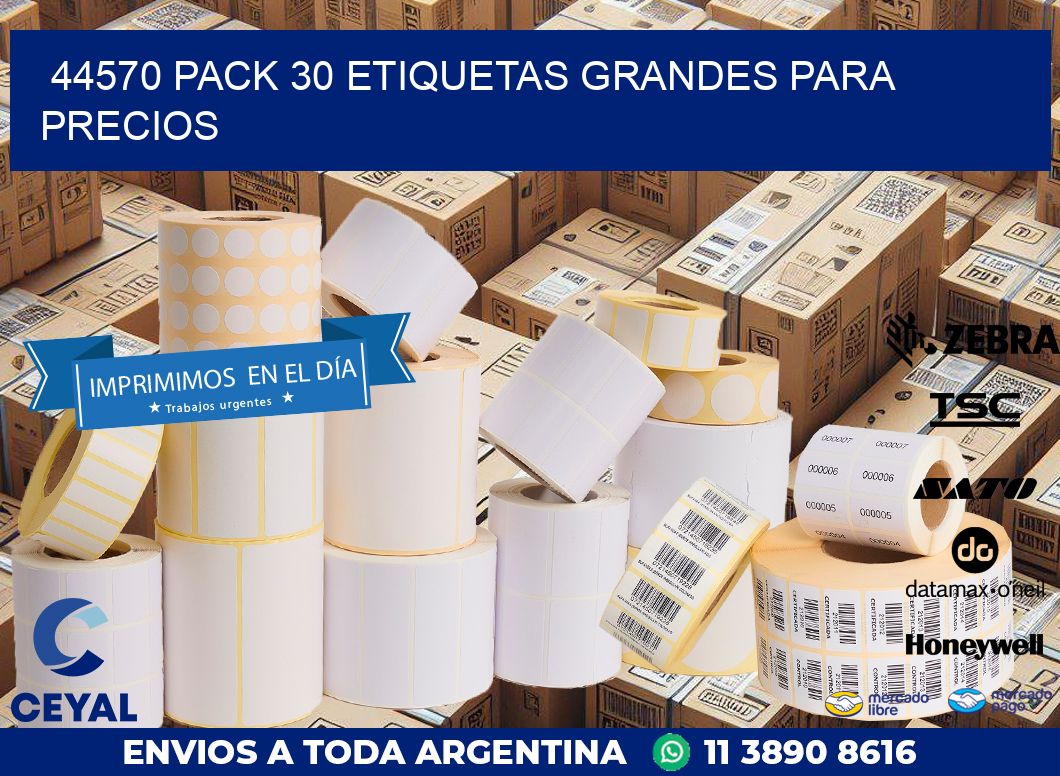 44570 PACK 30 ETIQUETAS GRANDES PARA PRECIOS