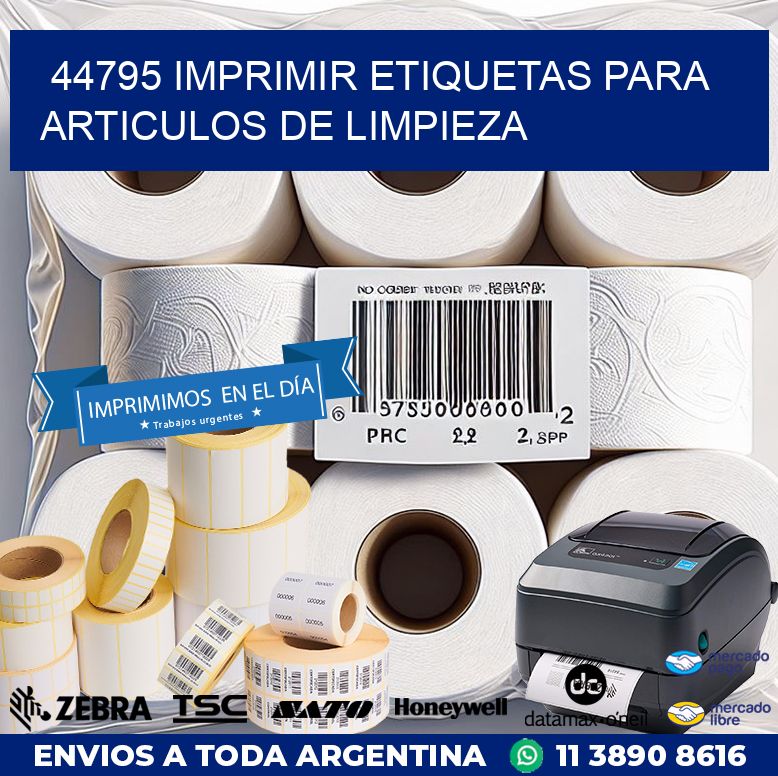 44795 IMPRIMIR ETIQUETAS PARA ARTICULOS DE LIMPIEZA
