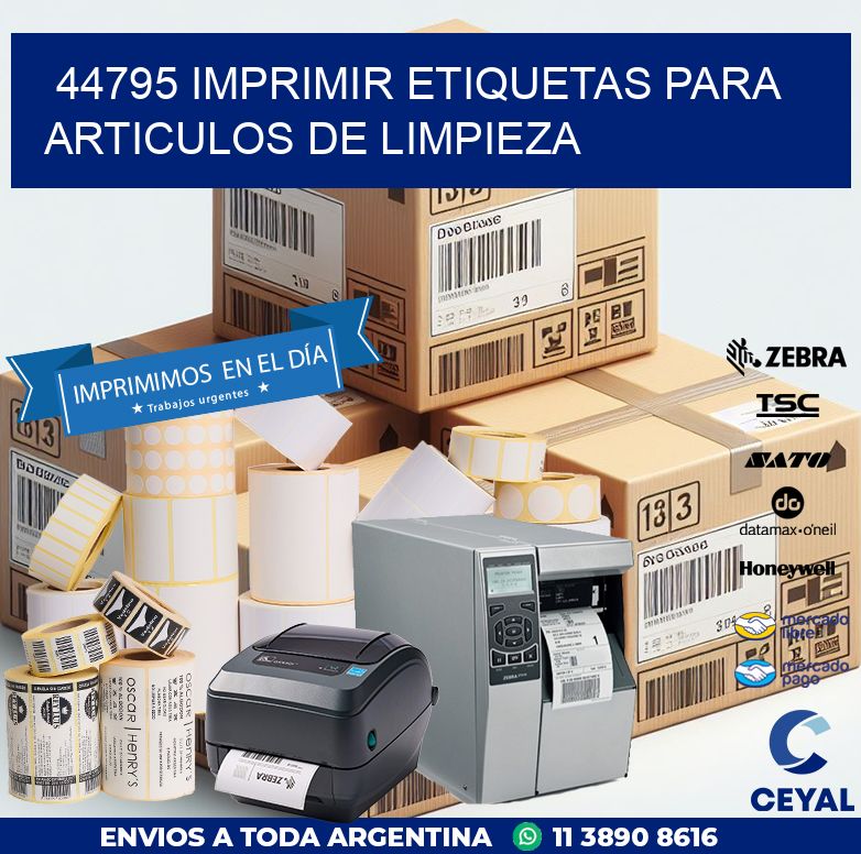44795 IMPRIMIR ETIQUETAS PARA ARTICULOS DE LIMPIEZA