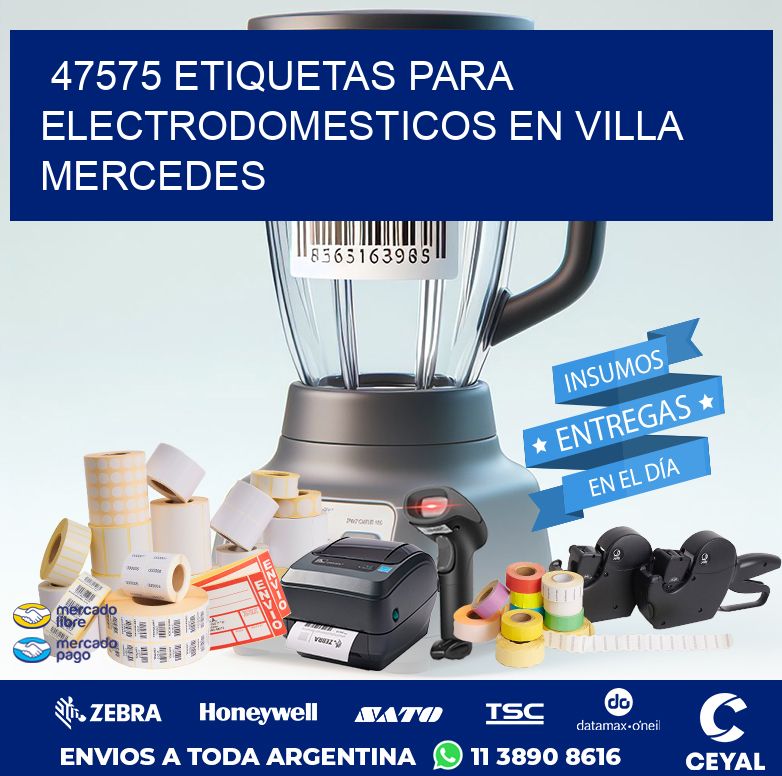 47575 ETIQUETAS PARA ELECTRODOMESTICOS EN VILLA MERCEDES