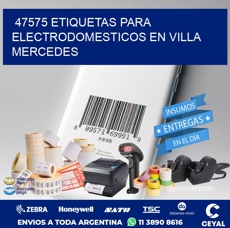 47575 ETIQUETAS PARA ELECTRODOMESTICOS EN VILLA MERCEDES