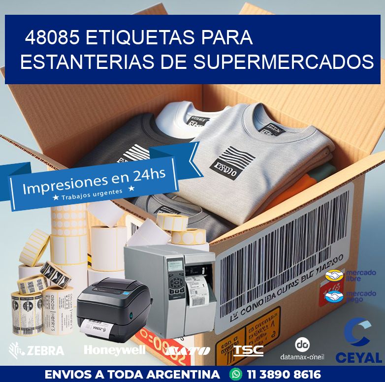 48085 ETIQUETAS PARA ESTANTERIAS DE SUPERMERCADOS