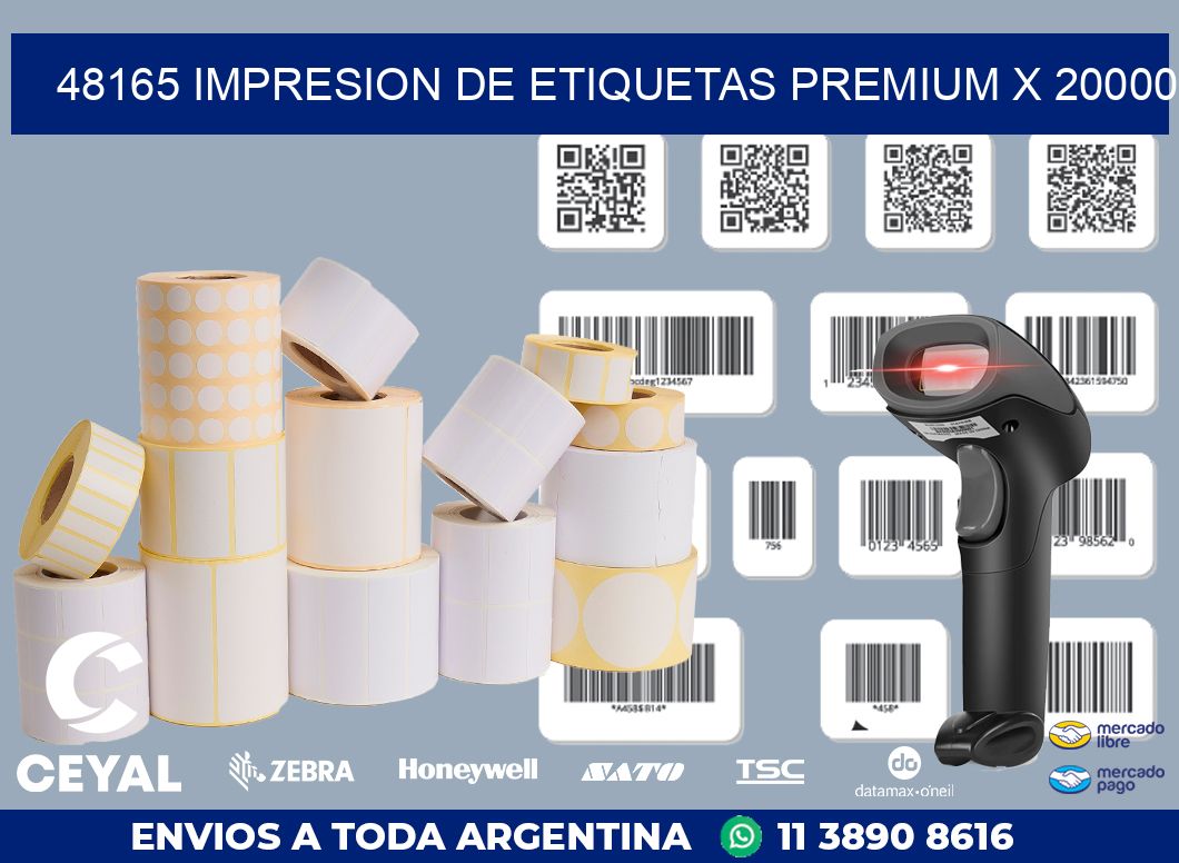 48165 IMPRESION DE ETIQUETAS PREMIUM X 20000