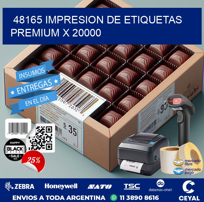 48165 IMPRESION DE ETIQUETAS PREMIUM X 20000