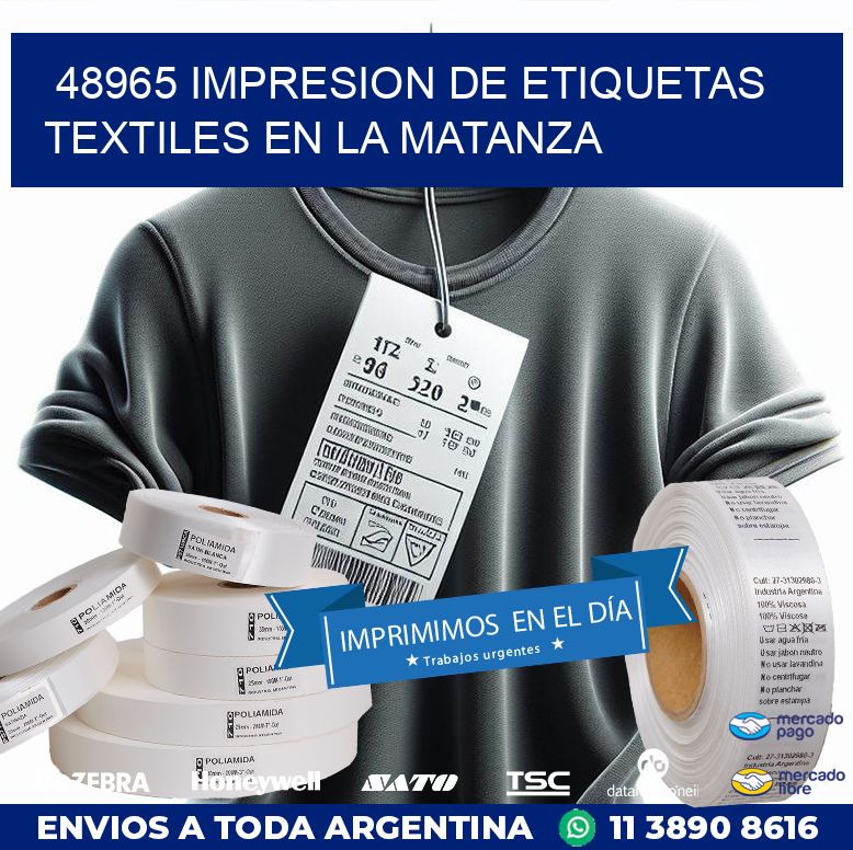48965 IMPRESION DE ETIQUETAS TEXTILES EN LA MATANZA