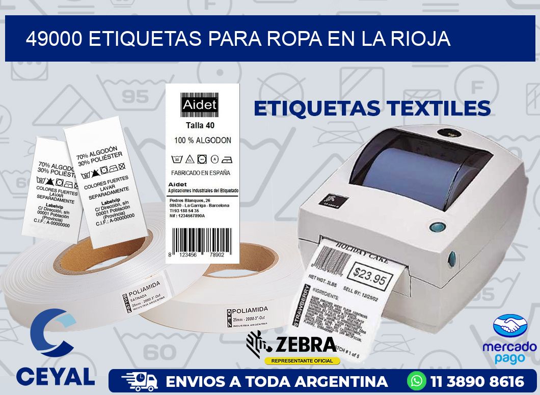49000 ETIQUETAS PARA ROPA EN LA RIOJA