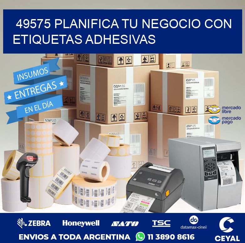 49575 PLANIFICA TU NEGOCIO CON ETIQUETAS ADHESIVAS