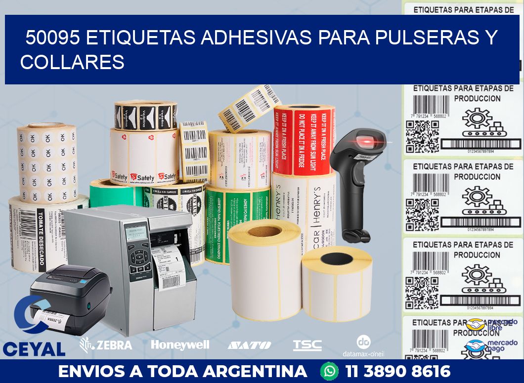 50095 ETIQUETAS ADHESIVAS PARA PULSERAS Y COLLARES
