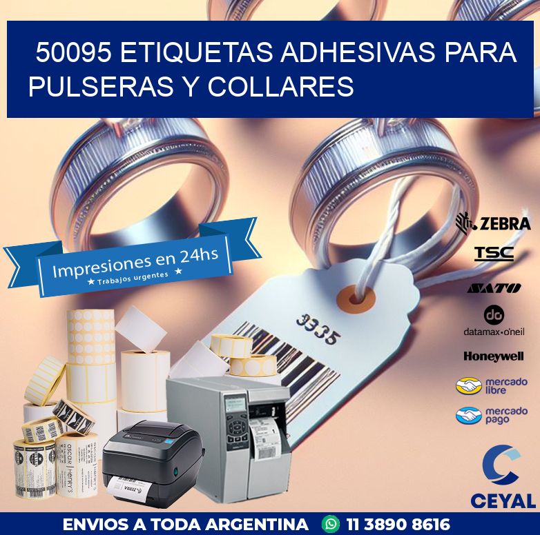 50095 ETIQUETAS ADHESIVAS PARA PULSERAS Y COLLARES