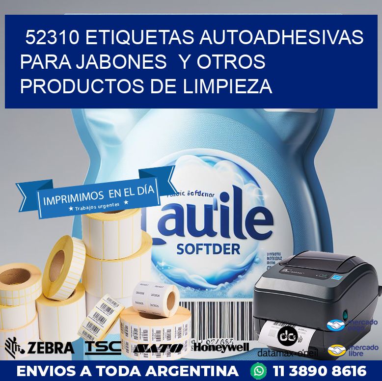 52310 ETIQUETAS AUTOADHESIVAS PARA JABONES  Y OTROS PRODUCTOS DE LIMPIEZA