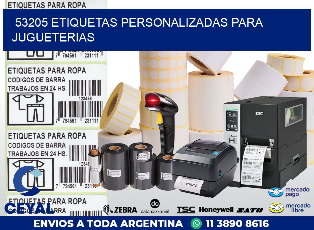 53205 ETIQUETAS PERSONALIZADAS PARA JUGUETERIAS