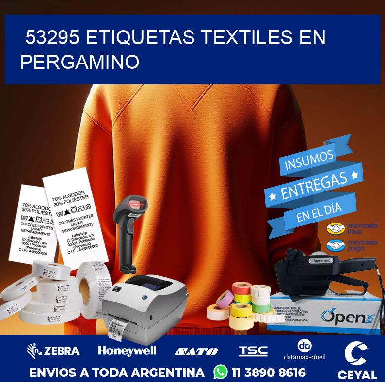 53295 ETIQUETAS TEXTILES EN PERGAMINO