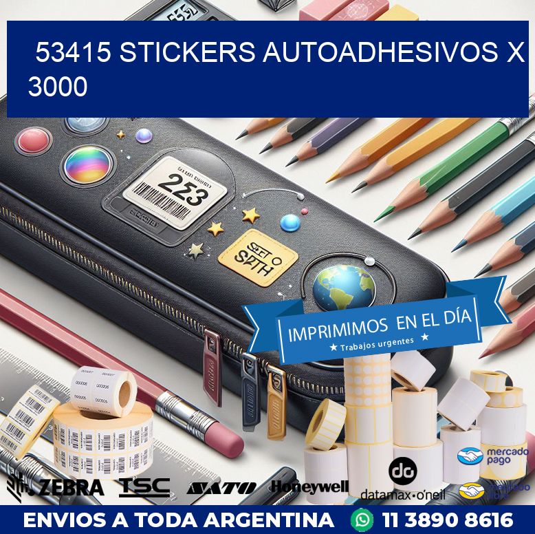 53415 STICKERS AUTOADHESIVOS X 3000