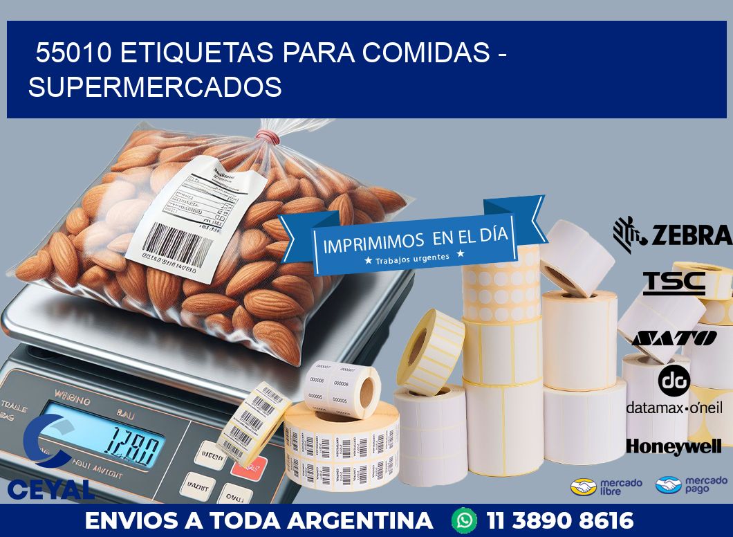 55010 ETIQUETAS PARA COMIDAS - SUPERMERCADOS