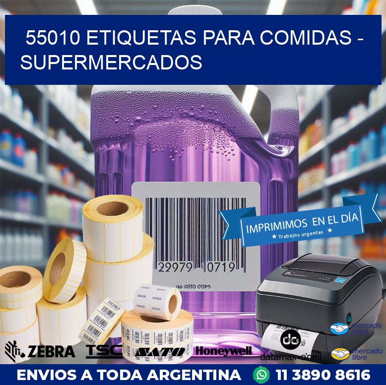 55010 ETIQUETAS PARA COMIDAS - SUPERMERCADOS