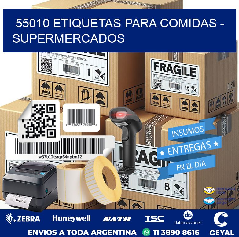 55010 ETIQUETAS PARA COMIDAS - SUPERMERCADOS