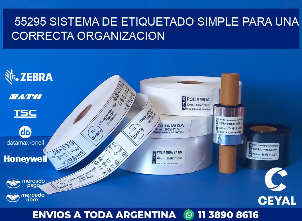 55295 SISTEMA DE ETIQUETADO SIMPLE PARA UNA CORRECTA ORGANIZACION