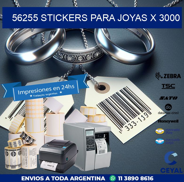 56255 STICKERS PARA JOYAS X 3000
