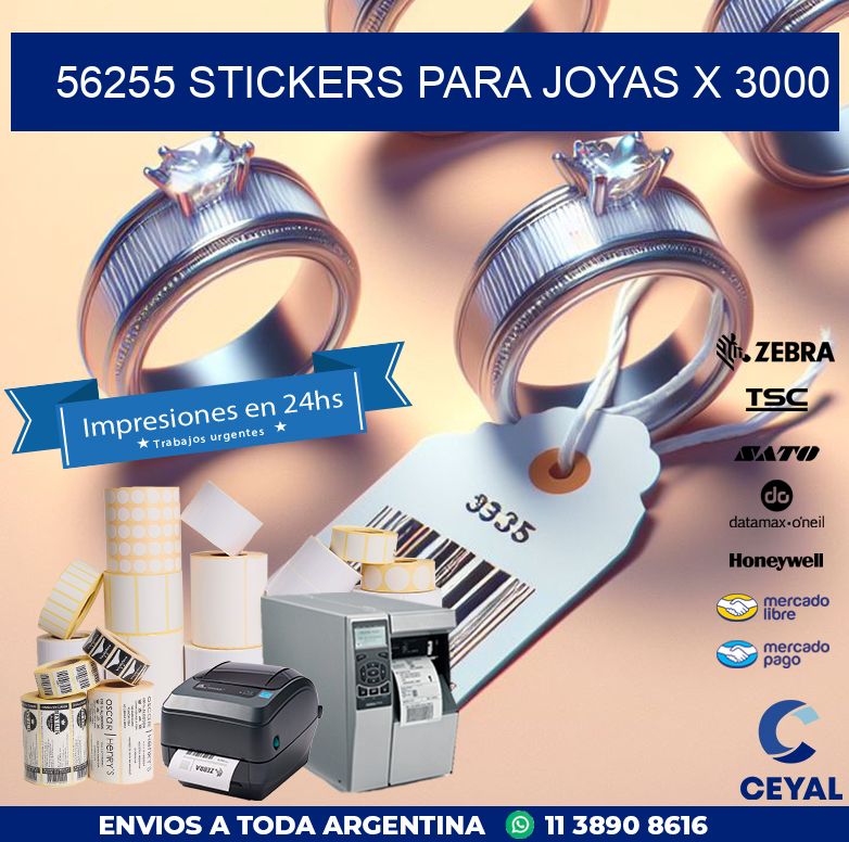 56255 STICKERS PARA JOYAS X 3000