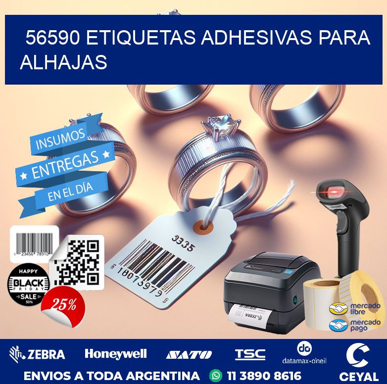56590 ETIQUETAS ADHESIVAS PARA ALHAJAS