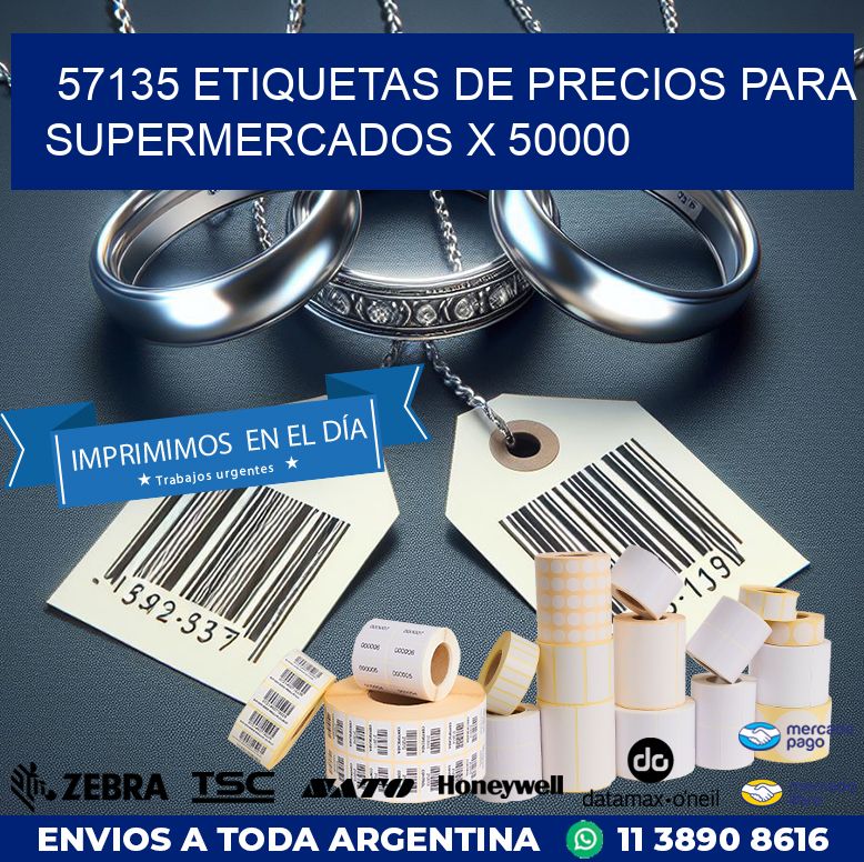 57135 ETIQUETAS DE PRECIOS PARA SUPERMERCADOS X 50000