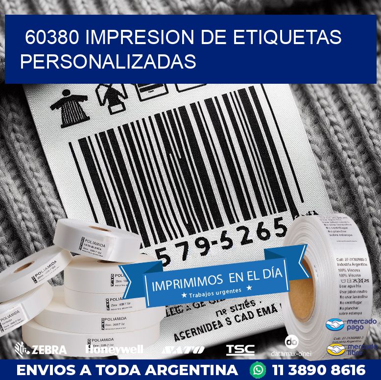 60380 IMPRESION DE ETIQUETAS PERSONALIZADAS