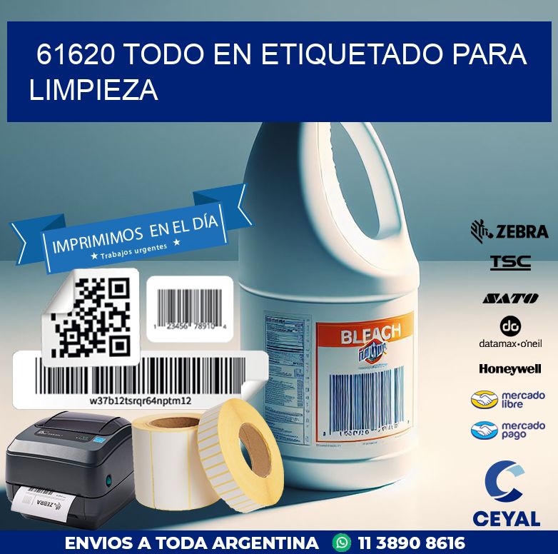 61620 TODO EN ETIQUETADO PARA LIMPIEZA