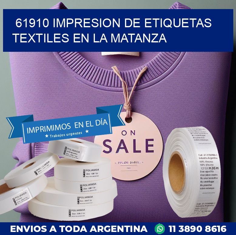 61910 IMPRESION DE ETIQUETAS TEXTILES EN LA MATANZA