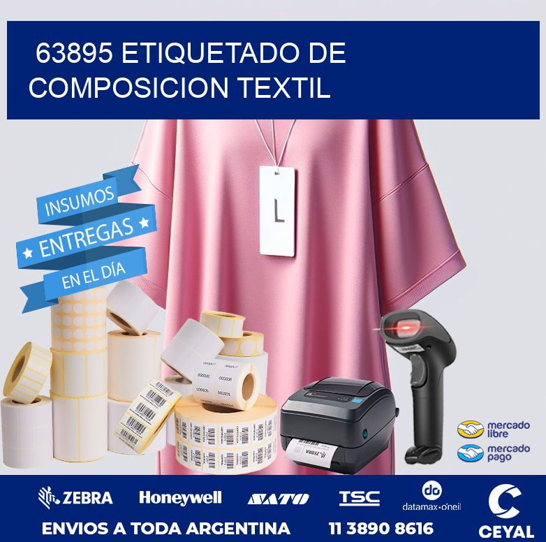 63895 ETIQUETADO DE COMPOSICION TEXTIL