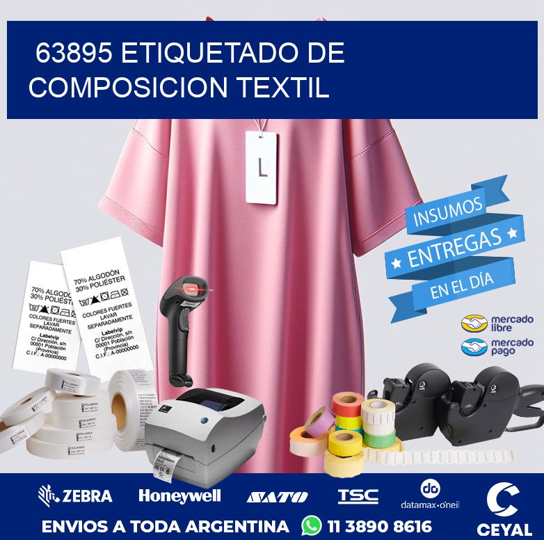 63895 ETIQUETADO DE COMPOSICION TEXTIL