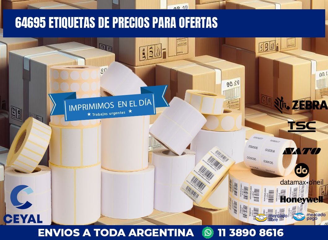 64695 ETIQUETAS DE PRECIOS PARA OFERTAS