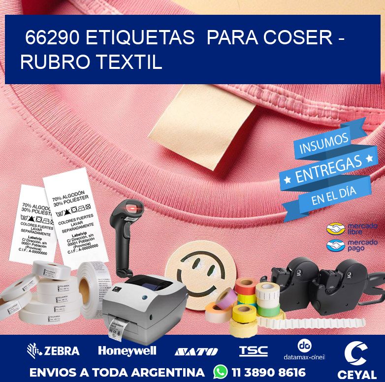66290 ETIQUETAS  PARA COSER – RUBRO TEXTIL