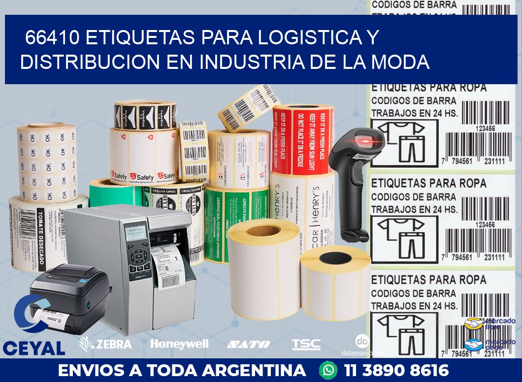 66410 ETIQUETAS PARA LOGISTICA Y DISTRIBUCION EN INDUSTRIA DE LA MODA