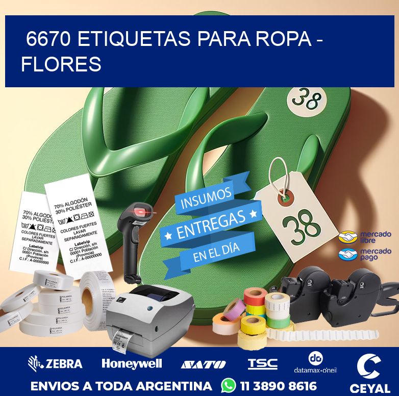 6670 ETIQUETAS PARA ROPA – FLORES