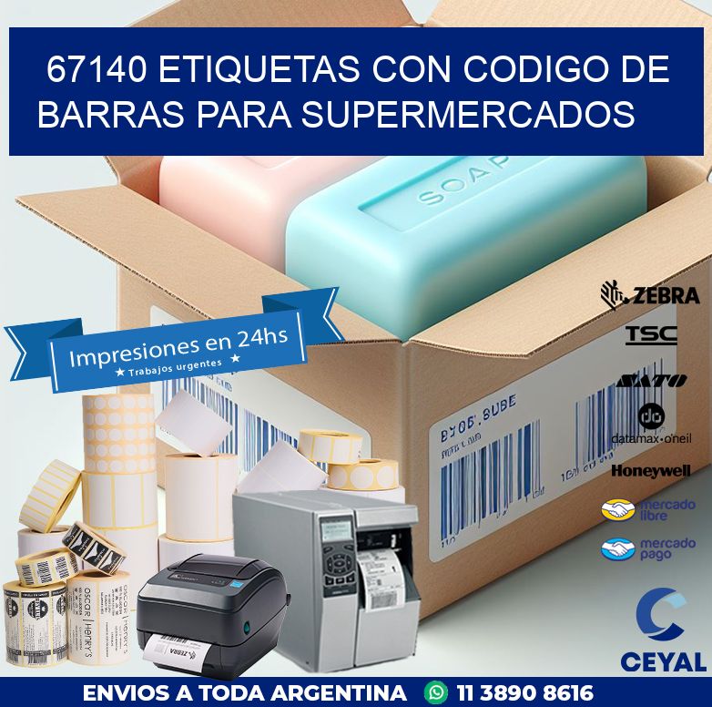 67140 ETIQUETAS CON CODIGO DE BARRAS PARA SUPERMERCADOS