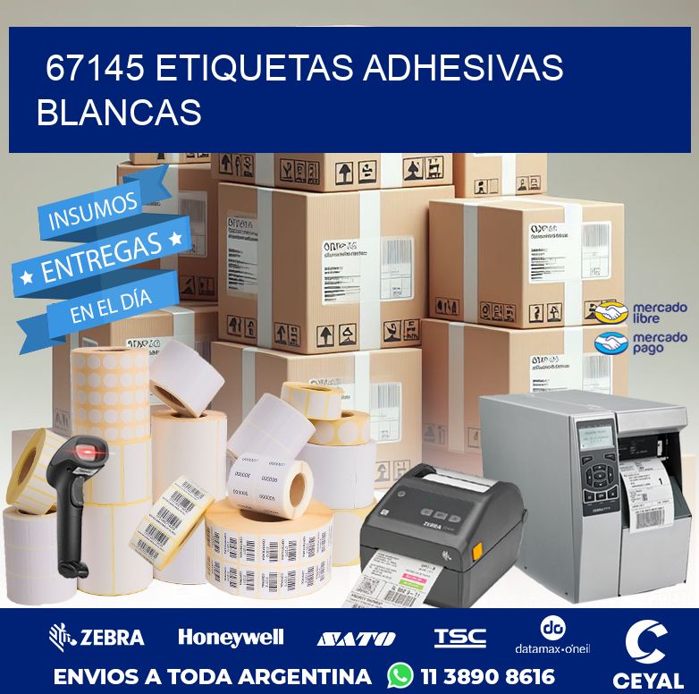 67145 ETIQUETAS ADHESIVAS BLANCAS
