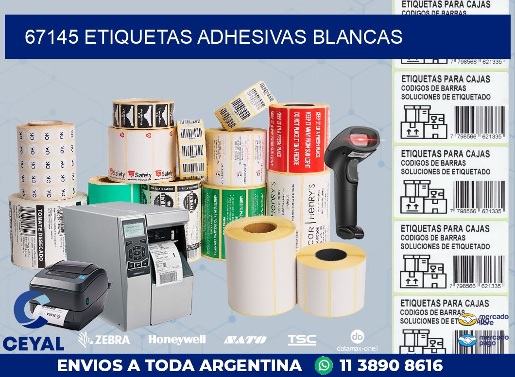 67145 ETIQUETAS ADHESIVAS BLANCAS