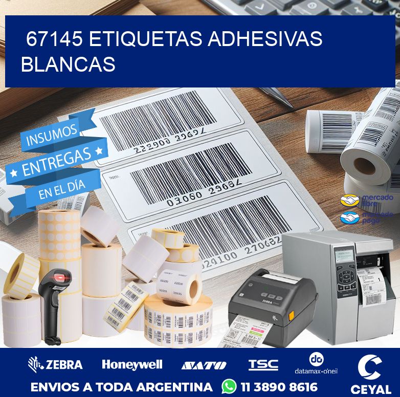 67145 ETIQUETAS ADHESIVAS BLANCAS