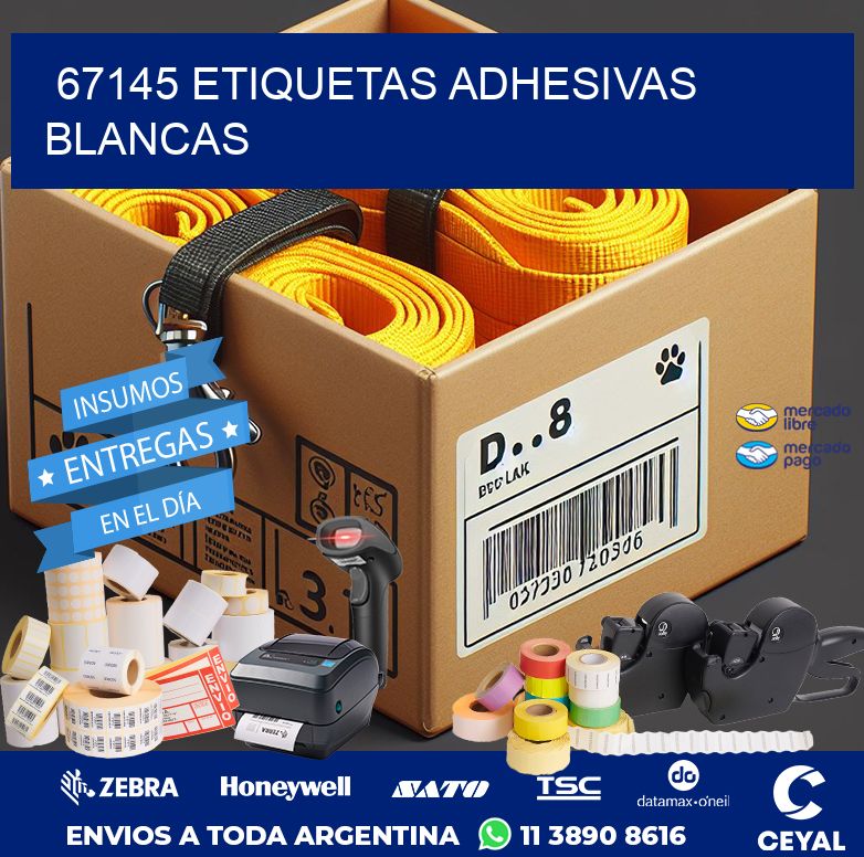 67145 ETIQUETAS ADHESIVAS BLANCAS