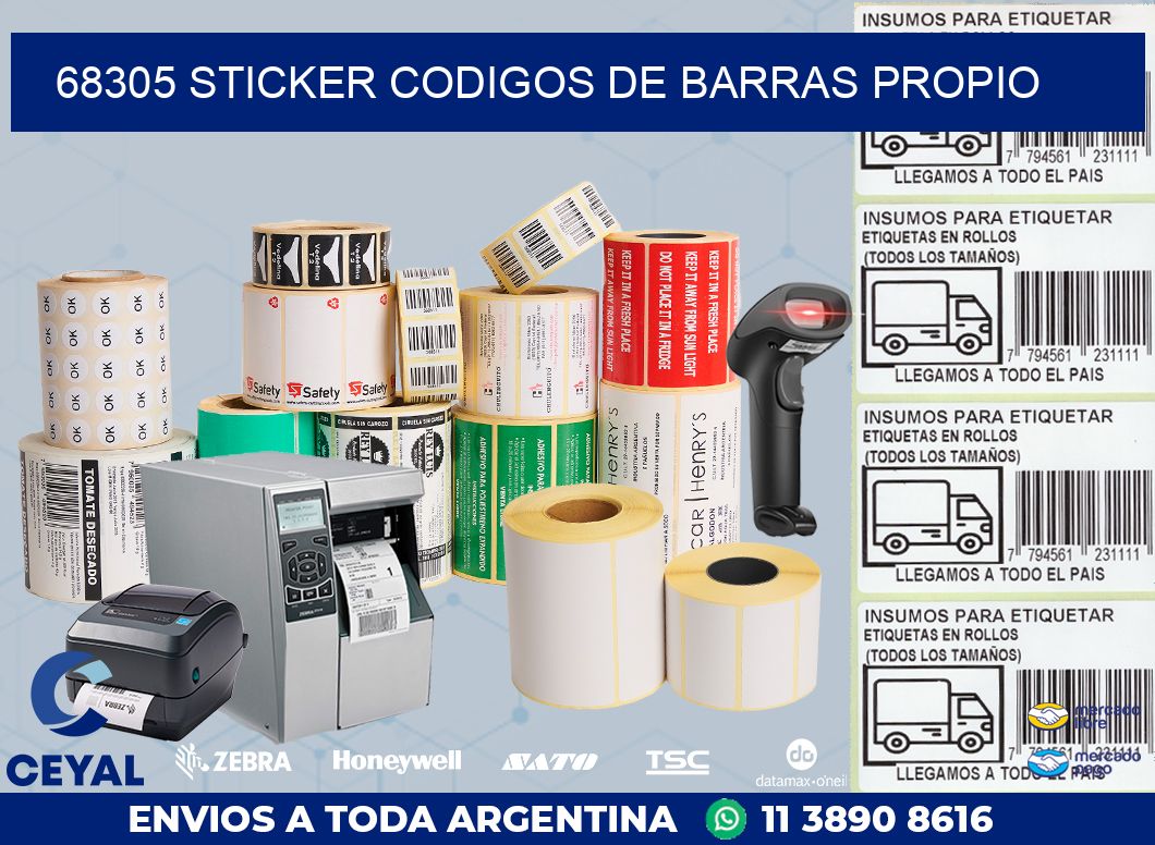 68305 STICKER CODIGOS DE BARRAS PROPIO