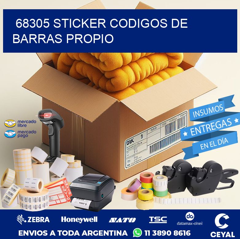 68305 STICKER CODIGOS DE BARRAS PROPIO