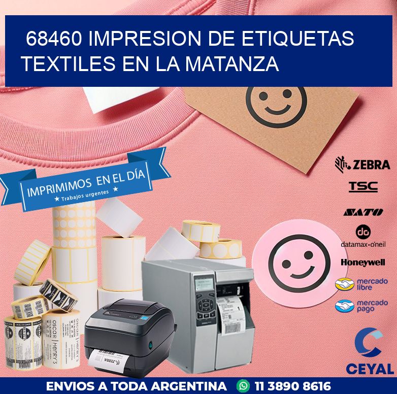68460 IMPRESION DE ETIQUETAS TEXTILES EN LA MATANZA