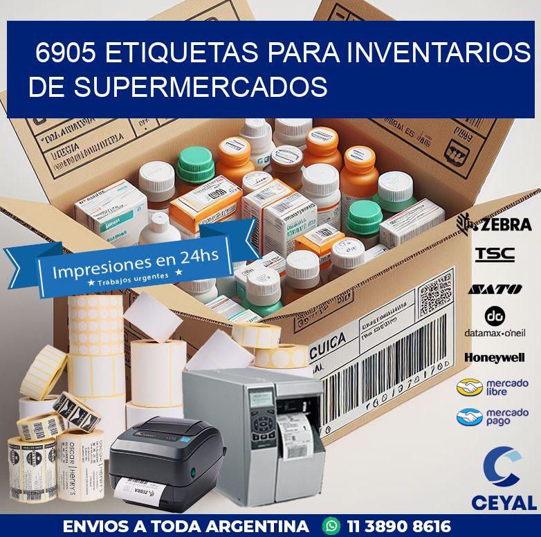 6905 ETIQUETAS PARA INVENTARIOS DE SUPERMERCADOS