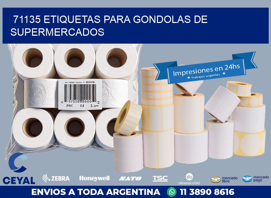 71135 ETIQUETAS PARA GONDOLAS DE SUPERMERCADOS