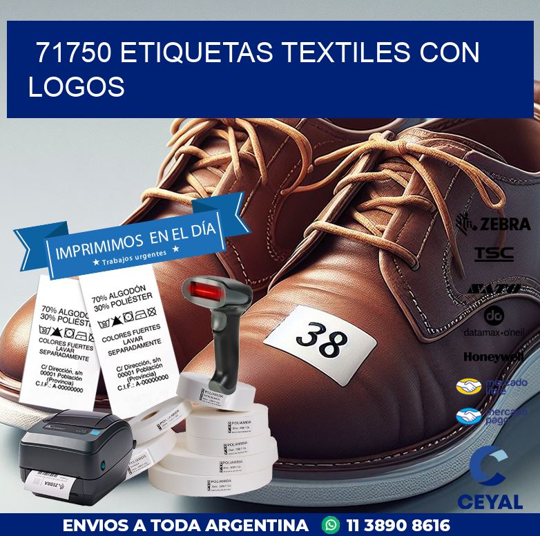 71750 ETIQUETAS TEXTILES CON LOGOS