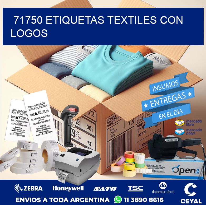 71750 ETIQUETAS TEXTILES CON LOGOS